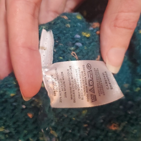 3/$15 Loft Green Mock Neck Sweater Size XS - Picture 5 of 5